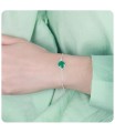 Green Agate Silver Bracelet BRS-270
